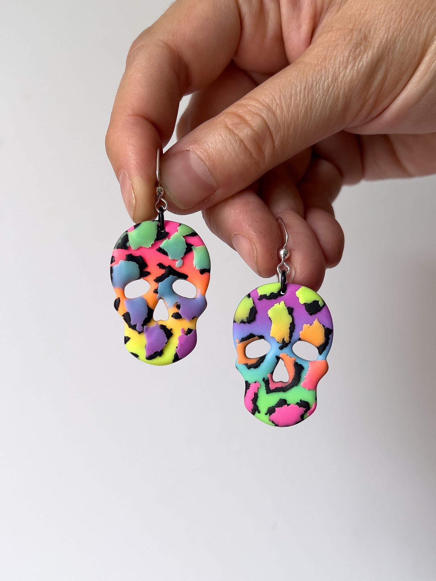 Neon Rainbow Mini Skulls