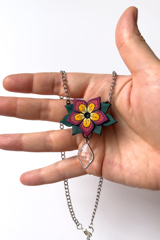 Paisley Flower Necklace