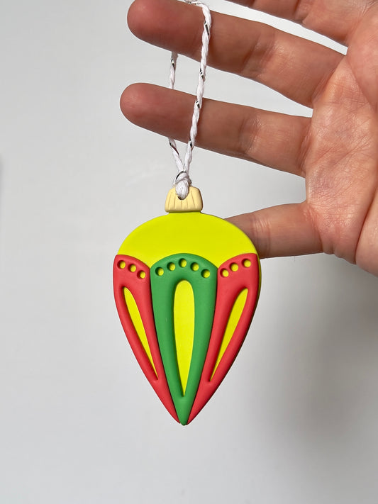 Retro Ornament - Spin Top - BlueBassoon Handmade