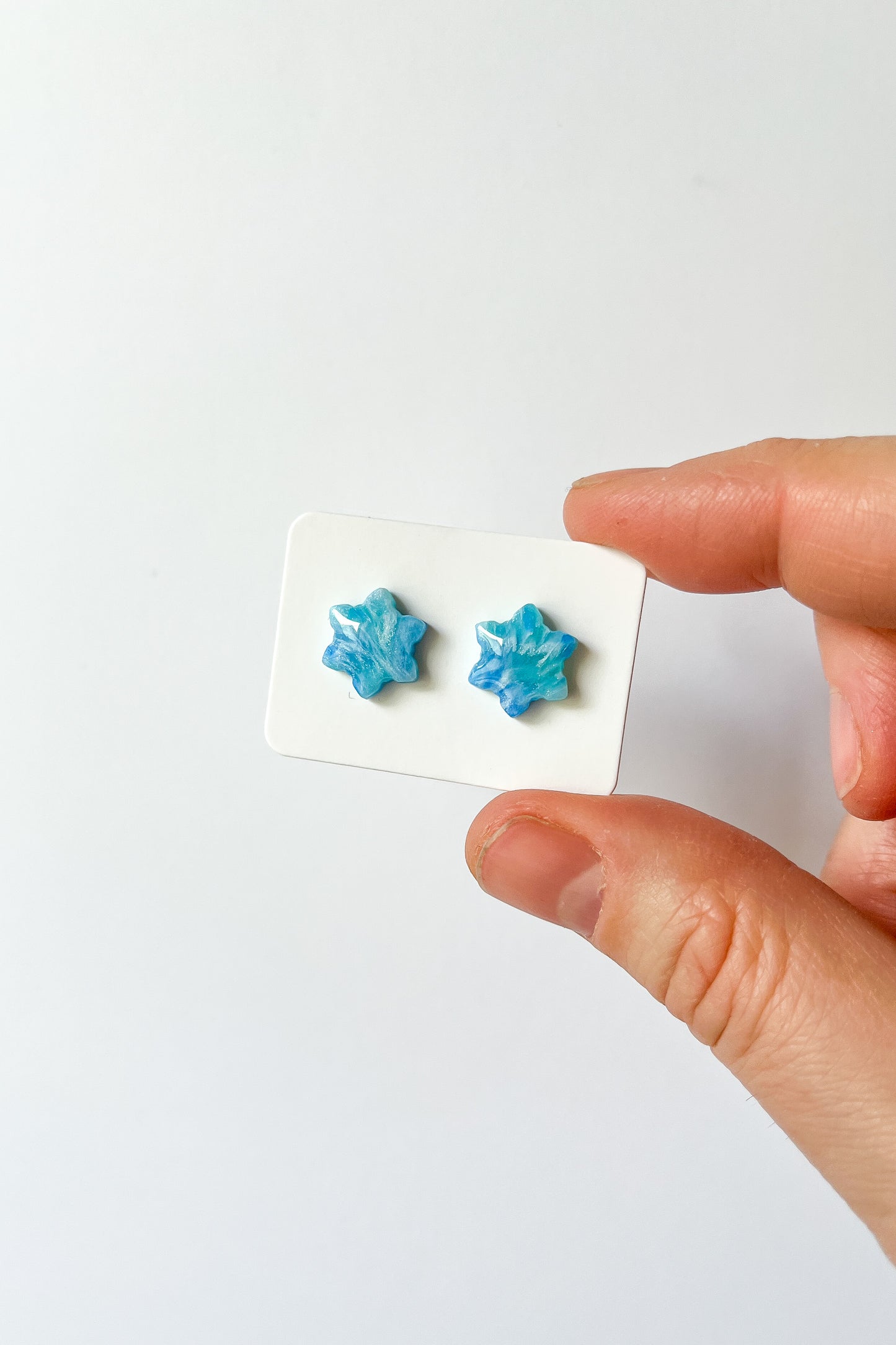 Snowflake Studs - BlueBassoon Handmade