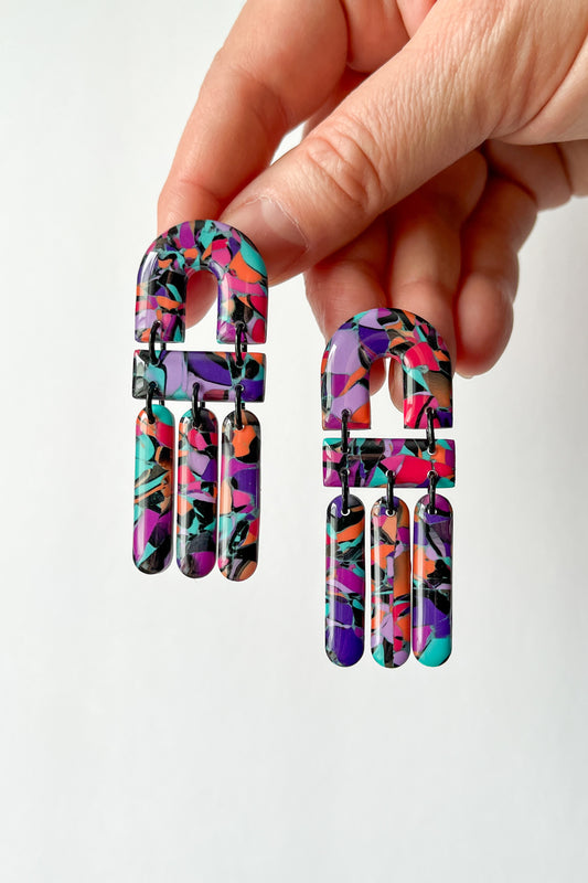 Rainbow Confetti Fringe Arches - BlueBassoon Handmade