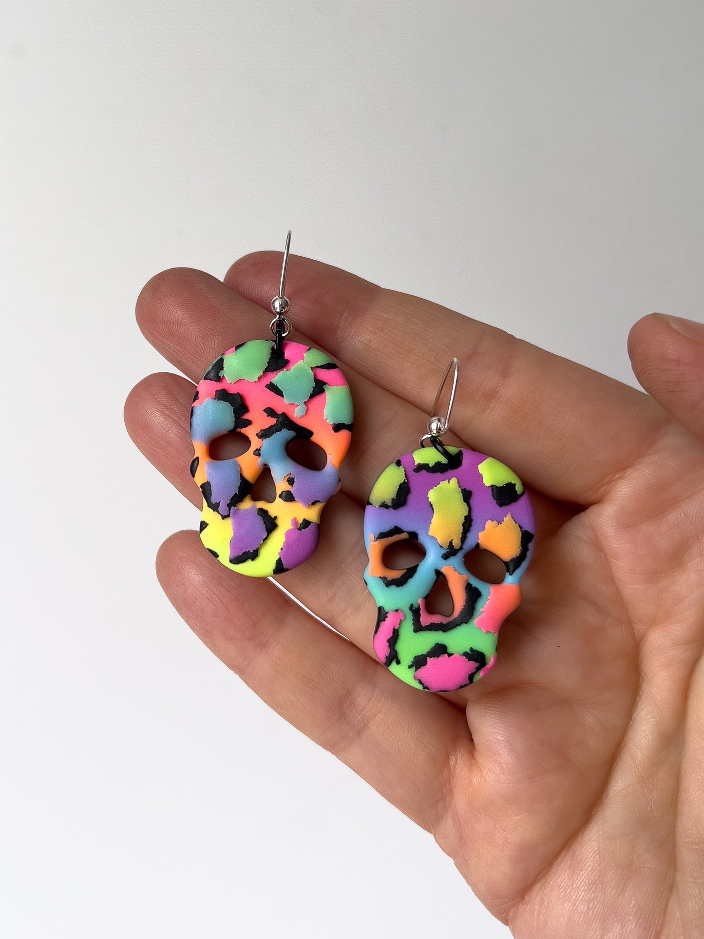 Neon Rainbow Mini Skulls