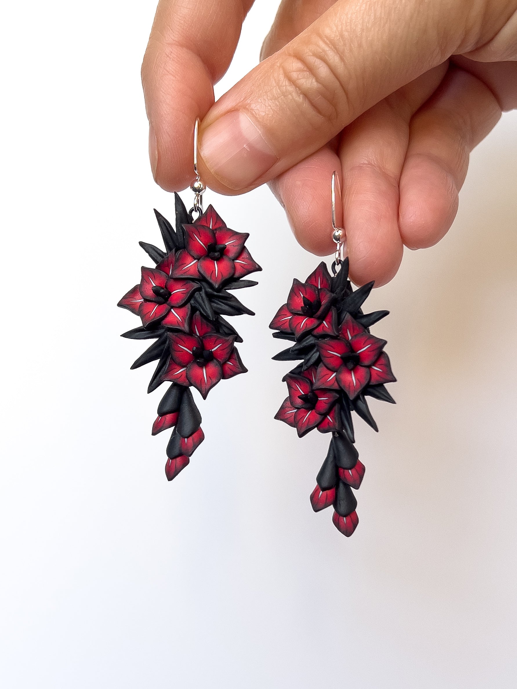 Vampire Gladiolus Bouquet Dangles - BlueBassoon Handmade
