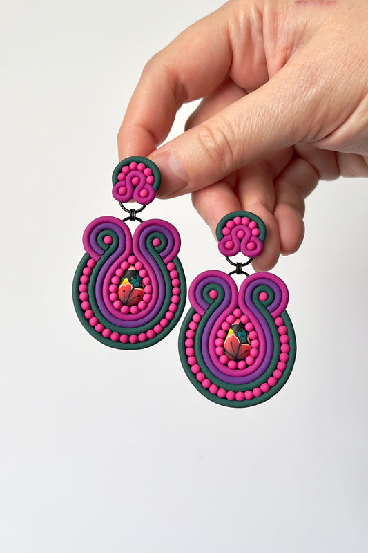 Romantic Soutache Dangles #9