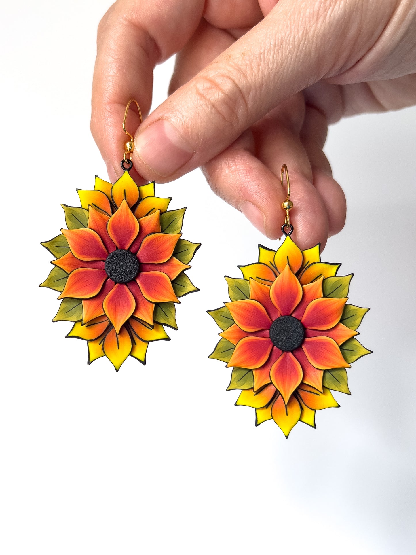 Sunflower Bouquet Dangles - BlueBassoon Handmade