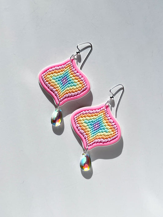 3D Bargello Pastel Portals ✨ - BlueBassoon Handmade