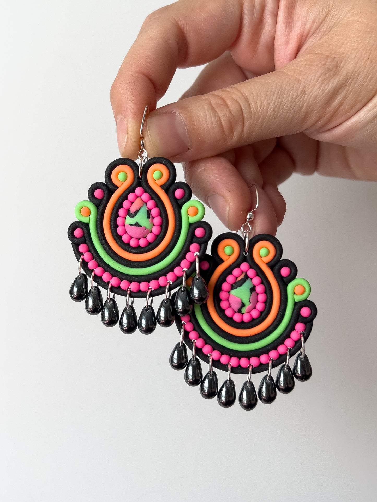 Neon Soutache Dangles