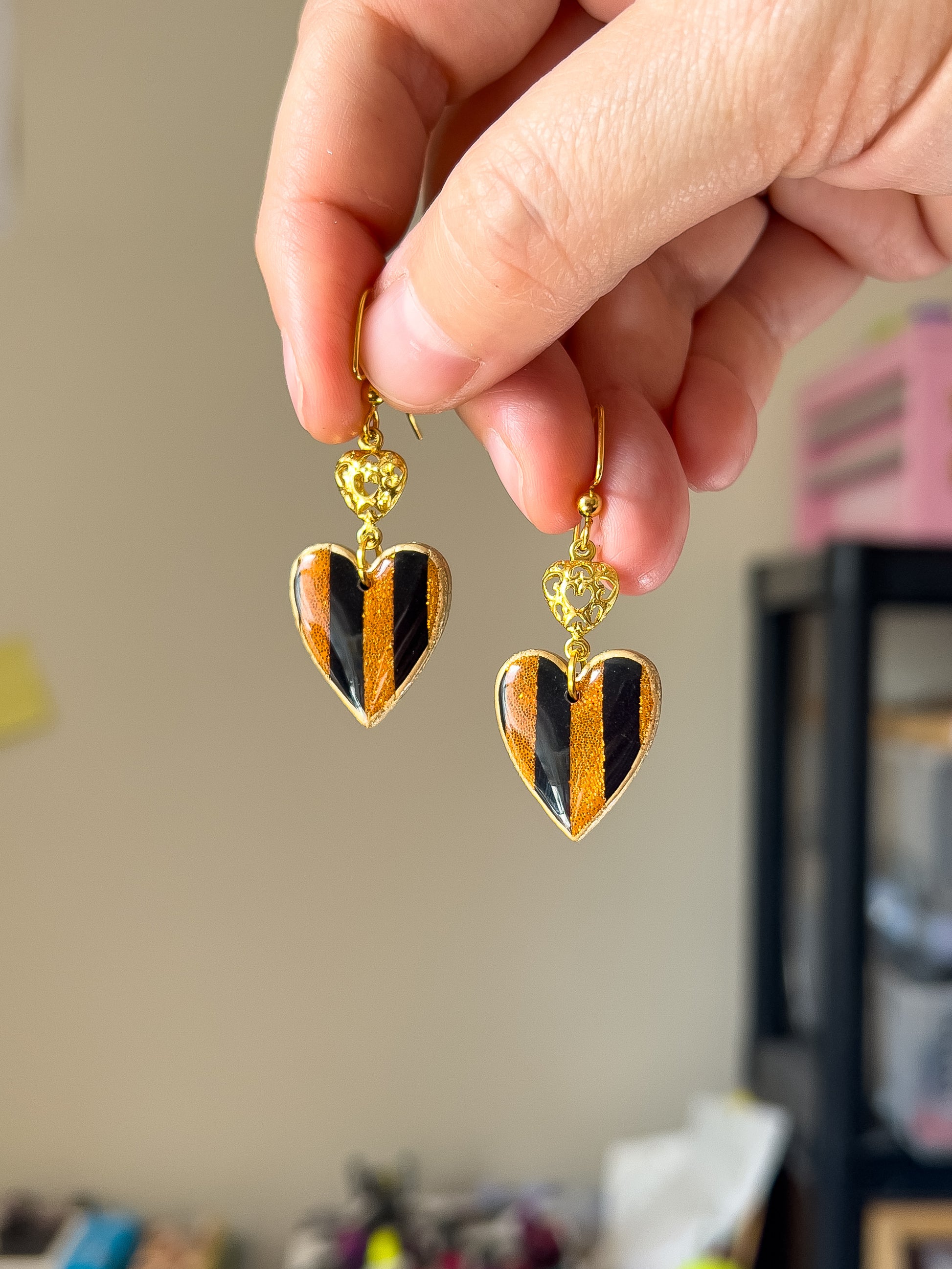 Sacred Heart Dangles - BlueBassoon Handmade