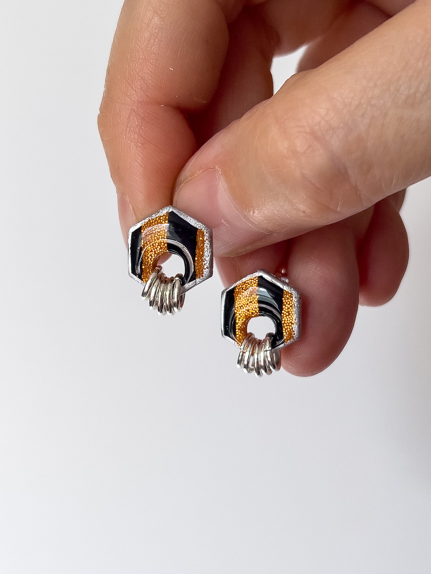 Small Hex Studs - BlueBassoon Handmade